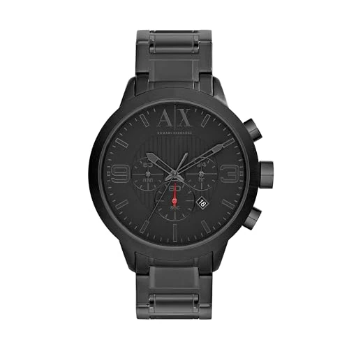 Limited-time offer: Armani Exchange Watch For Men, Chronograph Movement and 49mm Case Size with Stainless steel, Leather or Silicone strap from 120.99 £ to 53.10 £ (save 56%)
