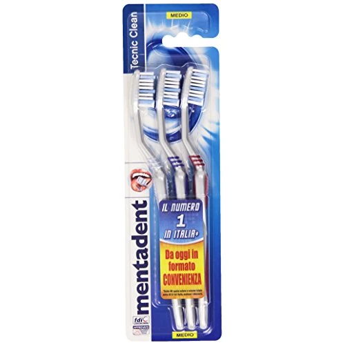 Mentadent Toothbrushes, Medium - Pack of 3