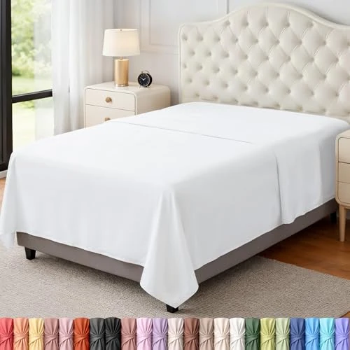 Oferta limitada: Utopia Bedding Sábana encimera – Tela de Microfibra cepillada Suave – Sábana Superior Resistente al Encogimiento y a la decoloración – Fácil Cuidado – Solo 1 sábana encimera (Individual, Blanco) de 15.05 € a 15.05 € (ahorro 0.00%)
