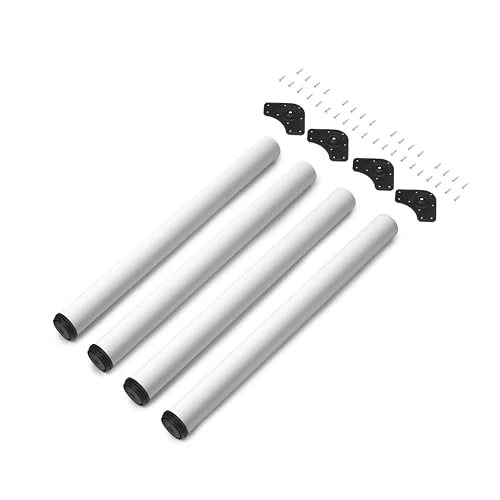 Emuca Verstellbare Tischbeine im 4er-Set, Weiß, 2034512