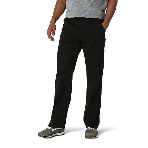 Offerta a tempo: Wrangler Men's Big-Tall Authentics Classic Cargo Pant, Black Twill, 44W x 32L - 0.00% da 48.44 € a 48.44 €
