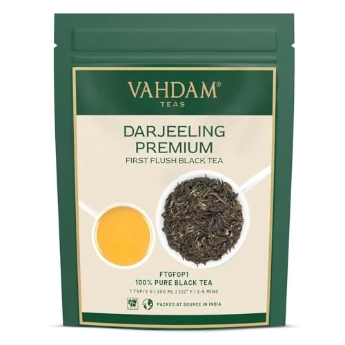 Begrenztes Angebot: VAHDAM, First Flush Darjeeling Schwarz tee (100g) Darjeeling Tea First Flush | Schwarzer Tee mit feinstem Aroma | Direkt von der Quelle in Indien von 9.99 EUR auf 9.99 EUR (Rabatt 0%)