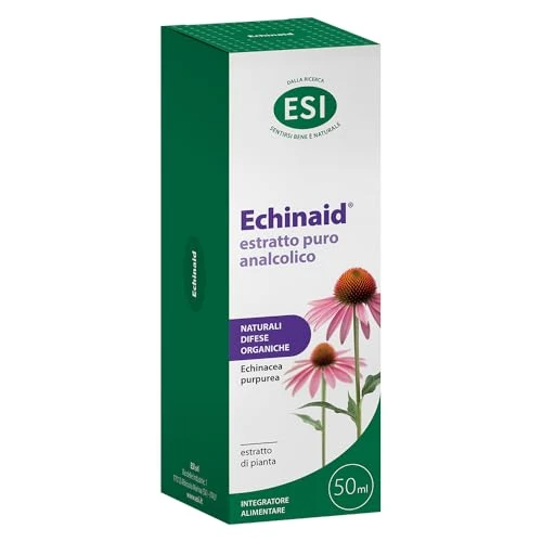 ESI - Echinaid Estratto Puro Analcolico, Integratore Alimentare di Echinacea, Favorisce le Difese Immunitarie Contro i Malanni Tipici della Stagione Invernale, Senza Glutine e Vegan, 50 ml