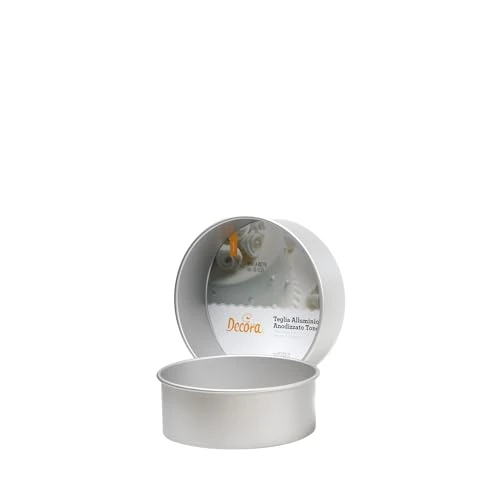 DECORA, 0062610 Teglia Professionale Tonda Ø 10 x 10 h cm, In Alluminio Anodizzato, Senza Punti di Saldatura, Design Professionale