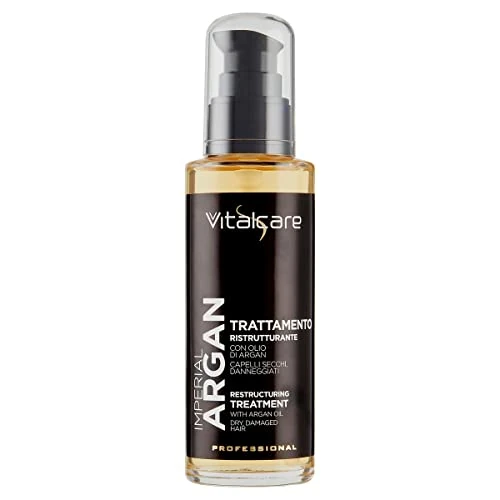 Offerta a tempo: Vitalcare | Imperial Argan - Trattamento Capelli Ristrutturante con Olio d'Argan, Olio di Lino, Oil Complex per Capelli Secchi e Danneggiati, 100 ml - 61% da 11.50 € a 4.49 €