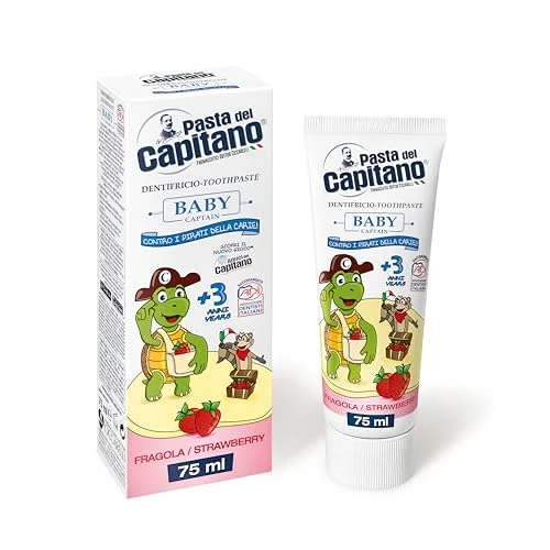 Offerta a tempo: Pasta del Capitano Baby Dentifricio Gusto fragola, 75 ml - 11% da 1.90 € a 1.69 €