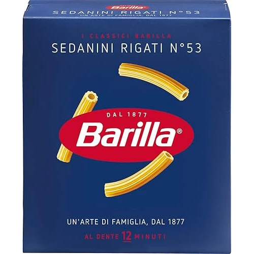 Offerta a tempo: Barilla Pasta Sedanini Rigati di Grano Duro, 500g — 39% da 1,14 € a 0,69 €