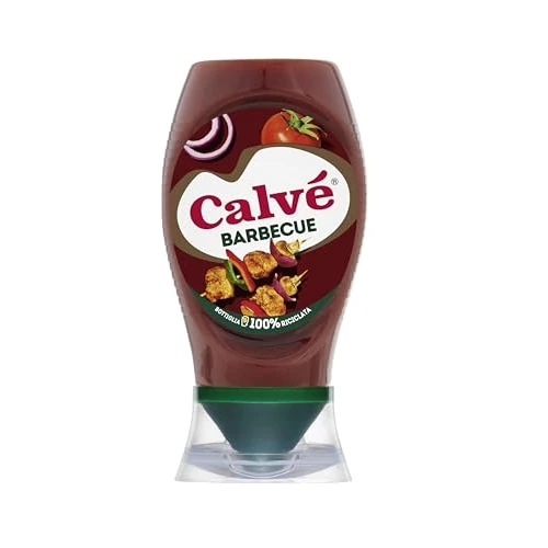Calvé Salsa Barbeque, Formato 250 ml, Salsa Bbq con Aroma Deciso di Legna e Fumo, Ideale per Tutti i Piatti a Base di Carne.