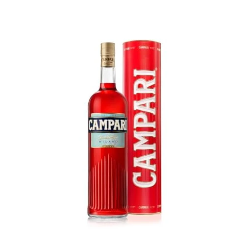 CAMPARI - Bitter 3 L, Licor Rojo, Bebida Italiana, Sabor Amargo, para Aperitivo, Notas a Naranja, Hierbas y Madera, Final Agridulce, Color Rojo Vibrante, para Combinados y Mezclas, 24% Vol. Alcohol