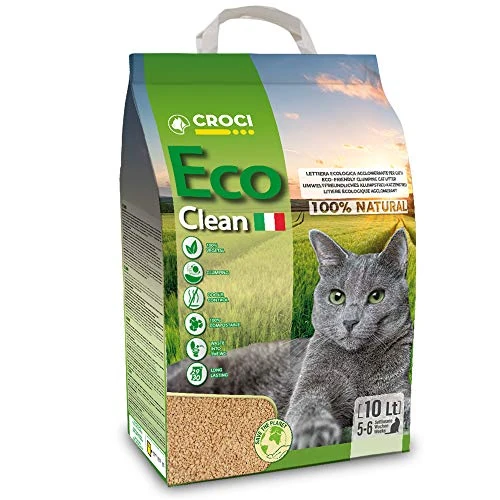Offerta a tempo: Croci Lettiera Eco Clean 10 L - Lettiera Gatti agglomerante, Biodegradabile si getta nel WC — 23% da 12,99 € a 9,99 €