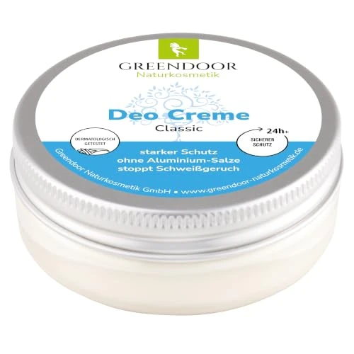 Offerta a tempo: GREENDOOR Crema deodorante SENZA Sali di alluminio vegan 50 ml, senza parabeni alcolici, deo naturale senza test sugli animali, cosmetici naturali Aloe Vera, Babassu biologico sensibile - 0.00% da 9.99 € a 9.99 €
