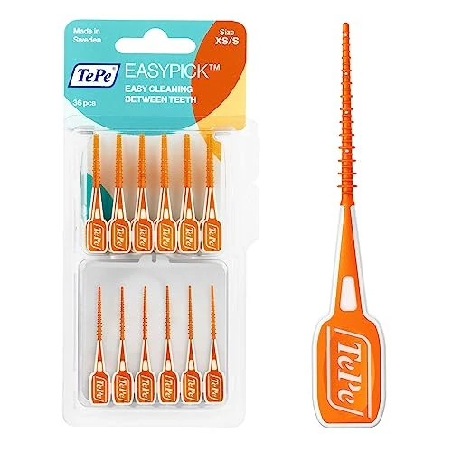 Zeitlich begrenztes Angebot: TePe EasyPick Dental Picks, Orange, Größe XS-S, 36 Stk. von 4.99 € auf 4.49 € (10% Rabatt)