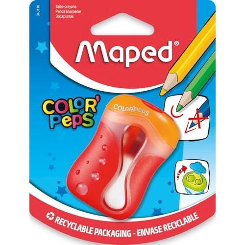 Offre limitee: Maped - Taille-Crayon Color’Peps - 2 Trous - avec Réservoir pour Crayons de Couleur - Taille Arrondie - Avec Capot de Protection - Coloris Aléatoire de 5.25 EUR a 5.25 EUR (economie 0%)