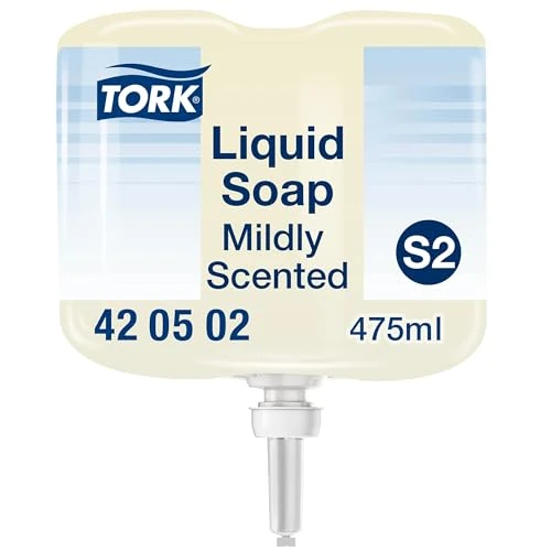 Tork Mildly Scented Mini Liquid Soap S2, Fresh Scent, 1 x 475ml, 420502