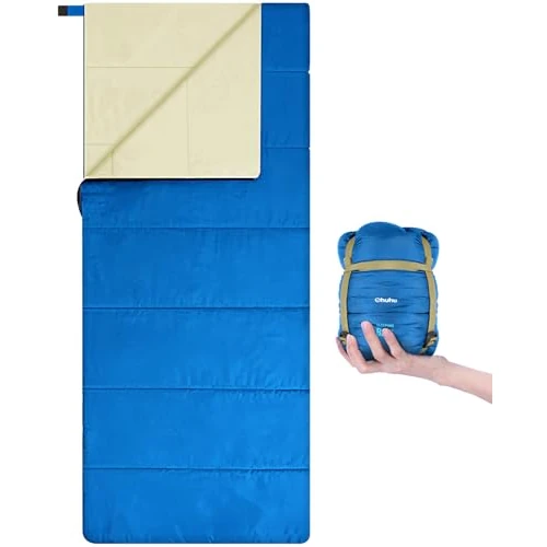 Tijdelijke aanbieding: Ohuhu zomerslaapzak voor volwassenen, lichte en waterafstotende slaapzakken voor binnen en buiten, rugzak, voor camping en trektochten, 15 °C - 25 °C, blauw van 26.69 € naar 26.69 € (0.00% korting)