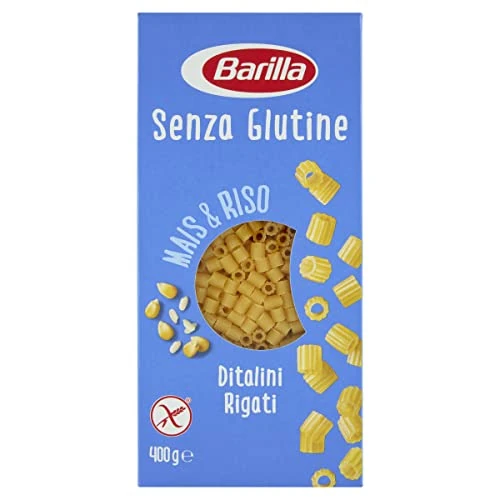 Barilla Pasta Ditalini Senza Glutine, Pastina di Mais Bianco, Mais Giallo e Riso Integrale - 400 gr