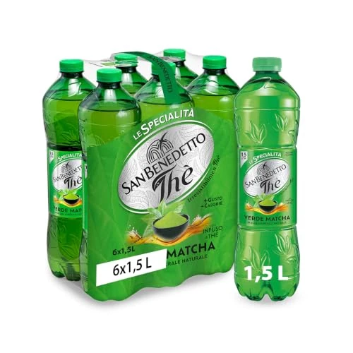 Offerta a tempo: San Benedetto, Thè Verde Matcha Freddo, 6x1,5 l Bevanda Dissetante Analcolica, Tappo Click, Senza Conservanti e Coloranti - 0.00% da 6.90 € a 6.90 €