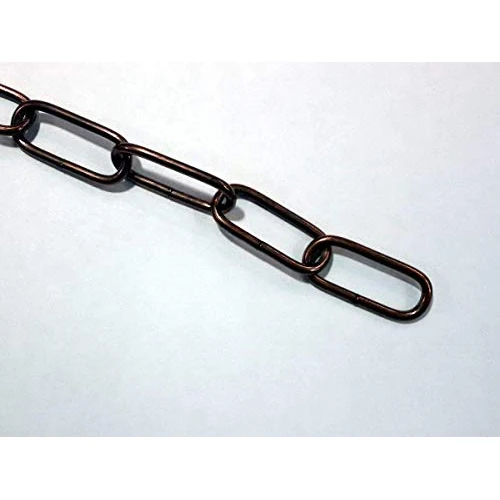 1mt CATENA BRONZO PER LAMPADARIO SOSPENSIONE FILO 3,8mm