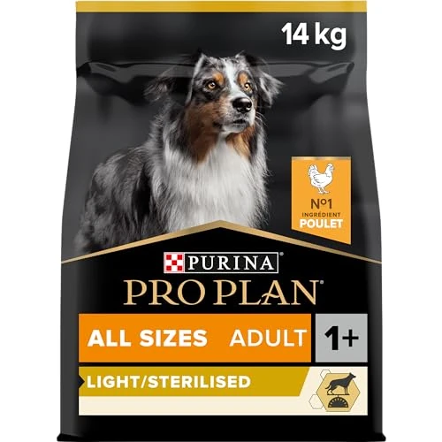 Offerta a tempo: PURINA PRO PLAN Light Crocchette per Cani Adulti Sterilizzati con Pollo Sacco da 14kg - 24% da 67.35 € a 50.99 €