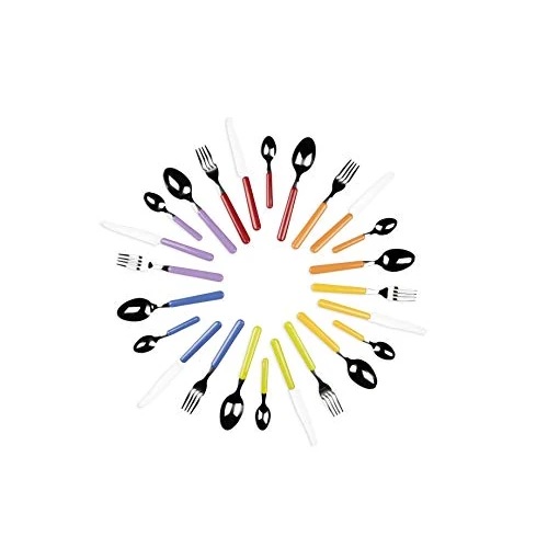 Offerta a tempo: Excelsa Fashion Servizio 24 Posate, Acciaio Inossidabile, Multicolore - 24% da 24.90 € a 19.01 €