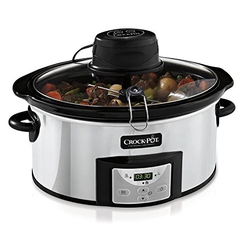 Crockpot AutoStir Cyfrowy powolny garnek do wszystkich rodzajów receptur | 5,7 l (6 porcji) | 240 W | Stal nierdzewna [CSC012X]