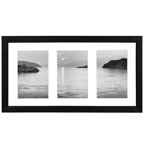 Offerta a tempo: Americanflat Cornice 10x15 cm Nero - Portafoto da Parete Multiplo da 20x36 cm con Passepartout per 3 Foto 10x15 cm - Cornice Foto Multiple con Vetro Infrangibile - 0.00% da 14.99 € a 14.99 €