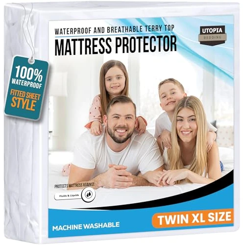 Offre limitée : Utopia literie hypoallergénique Alèse 100% étanche, Polyester & Polyester mélangé, Blanc, Twin XL de 24.92 € à 24.92 € (0.00% de remise)