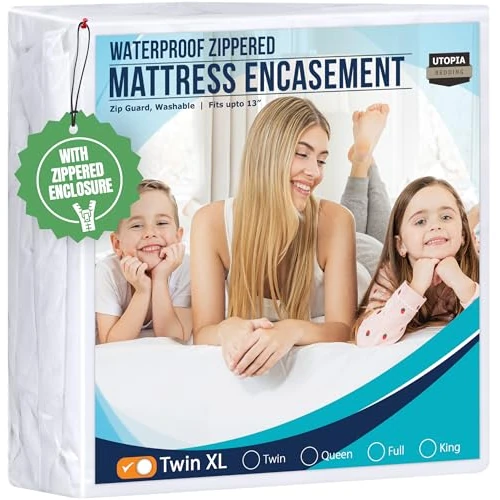 Offerta a tempo: Utopia Bedding Coprimaterasso impermeabile con cerniera, a prova di cimici, in vinile sicuro e ipoallergenico (Twin-XL) - 0.00% da 17.48 € a 17.48 €