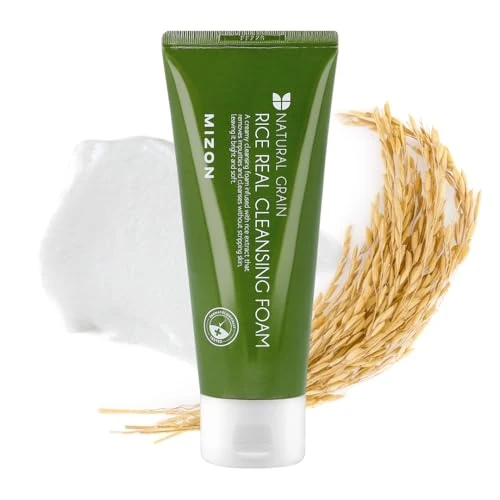 Tijdelijke aanbieding: [MIZON] RICE REAL CLEANSING FOAM (150ML) Koreaanse huidverzorging – Zachte exfoliërende gezichtsreiniger met rijstextract – Stralende huid, reinigt poriën en egaliseert de teint – Voor vette en gemeng van 15.00 € naar 12.75 € (15% k