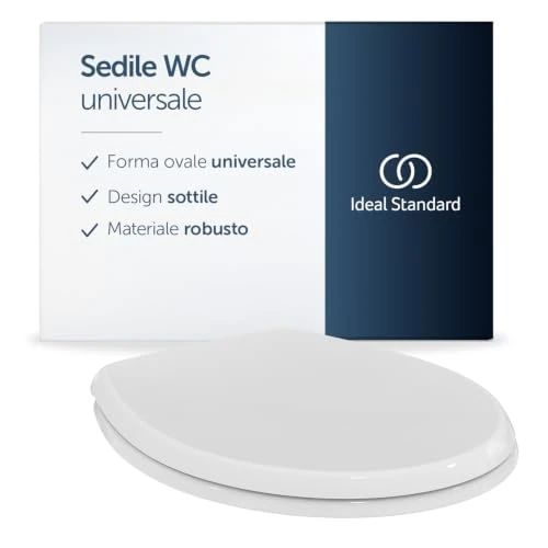 Offerta a tempo: Ideal Standard Eurovit Universal sedile per WC standard, ovale – Bianco - 0.00% da 27.30 € a 27.30 €