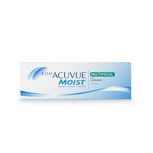 Limitiertes Angebot: ACUVUE MOIST 1-DAY Multifocal Tageskontaktlinsen spenden Feuchtigkeit – Tageskontaktlinsen mit -4 dpt und BC 8.4 – UV Schutz & Komfortables Tragegefühl – 30 Linsen von 34.78 EUR auf 34.78 EUR (Spare 0%)