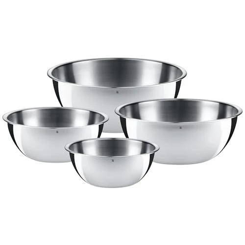 Limited-time offer: WMF 645709990 Gourmet Bowl Set for Kitchen 4-Piece, Cromargan Stainless Steel, Multifunctional, Mixing Bowl, Serving Bowl, Stackable from 52.48 GBP to 52.48 GBP (save 0%)
