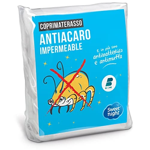 Offerta a tempo: Sweet Night Coprimaterasso matrimoniale 180x200 cm | Impermeabile e antiacaro | Mollettone — 27% da 39,99 € a 29,03 €