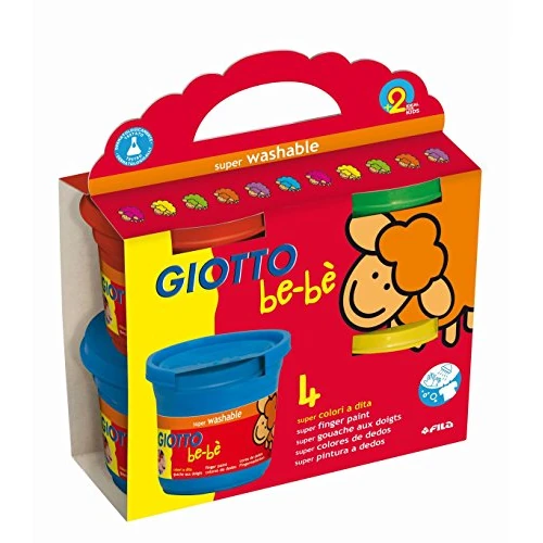 Oferta limitada: GIOTTO be-bè Pintura a Dedos Lavable, Botes, Colores surtidos, 4 x 150 ml de 16.65 € a 6.12 € (ahorro 63%)
