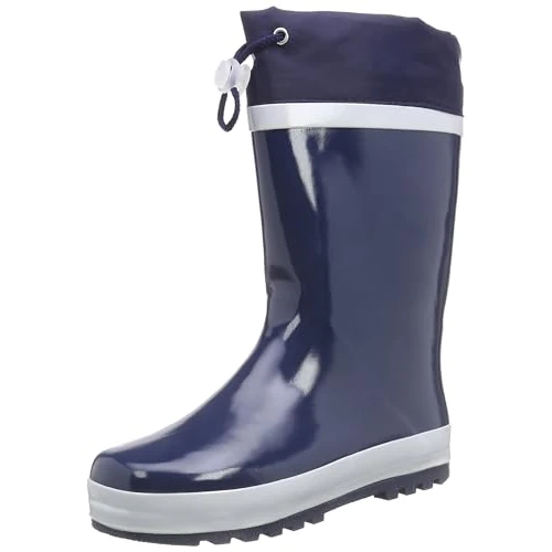 Playshoes Botas de Goma Forradas Unisex niños, Azul Marino, 34/35 EU