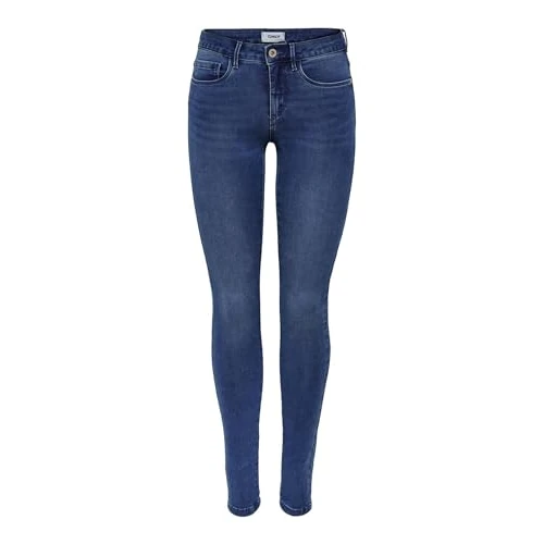 ONLY Second Skin Jeans ONLROYAL High Waist Skinny Fit Jeans Medium Blue Denim XL 30 Medium Blue Denim