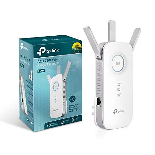 Zeitlich begrenztes Angebot: TP-Link RE450 AC1750 Gigabit Dual Band Range Extender/Broadband/Wi-Fi Extender (Wi-Fi Booster/Hotspot mit1 Gigabit Port und 3 External Antennas, Built-in Access Point Mode) von 41.90 € auf 41.90 € (0.00% Rabatt)