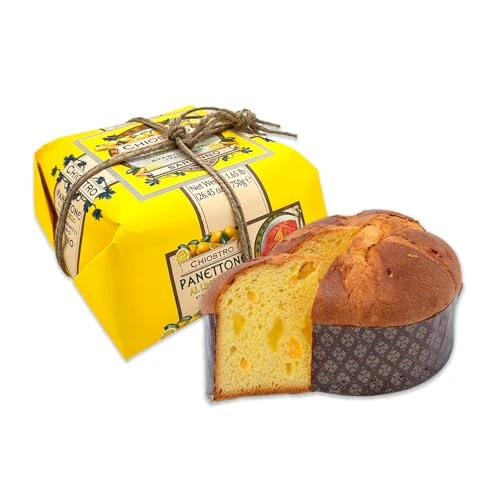 Chiostro di Saronno Panettone Artisanal Avec Crème De Limoncello 750 g Panettone À Fermentation Lente, Panettone Au Limoncello, Sans Écorces Confites Ni Raisins Secs, Emballé À La Main