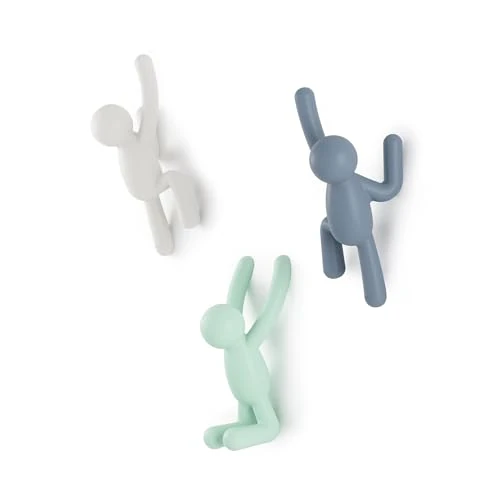 Offerta a tempo: Umbra Buddy Appendiabiti da Parete, Set da 3, Bianco/Menta/Blu - 15% da 20.00 € a 16.99 €