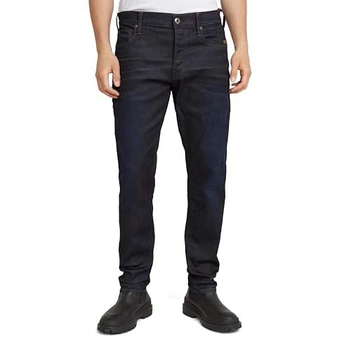 G-STAR RAW Heren 3301 Straight Tapered Jeans, zwart (Dk Aged 89), 27W x 34L