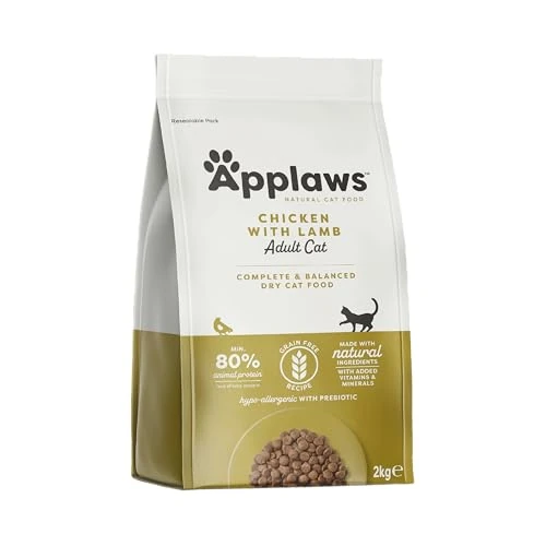 Offerta a tempo: Applaws Alimenti completi per gatti adulti secchi e senza cereali di Applaws, pollo con agnello extra - sacchetto richiudibile da 2 kg - 30% da 21.99 € a 15.39 €