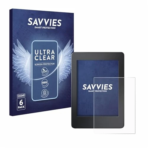 Offerta a tempo: savvies (6 Pezzi Pellicola Protettiva per Amazon Kindle Paperwhite 2015 (7a Gen.) Protezione Schermo Trasparente — 13% da 6,39 € a 5,59 €