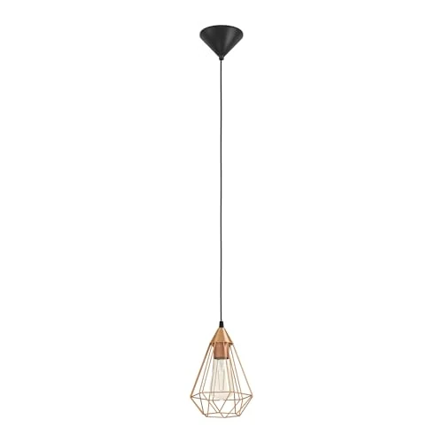 Offerta a tempo: Eglo lampada a sospensione Tarbes in stile retrò e vintage, acciaio - 39% da 39.08 € a 23.99 €