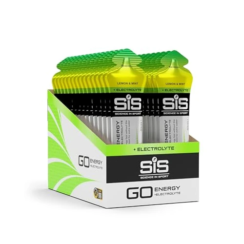 Science in Sport GO Energy + Electrolyte Gel 30 x 60ml Lemon Mint, Vegan – Ideal for Energy Supply and Balancing Electrolyte Levels