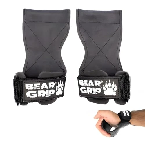 Offre limitée : BEAR GRIP Gants de Musculation Haut de Gamme à Sangles et Crochets Multiples, Ultra-résistants, pour haltérophilie, soulevé de Terre et Force athlétique, pour Hommes et Femmes (Standard) de 24.99 € à 24.99 € (0.00% de remise)