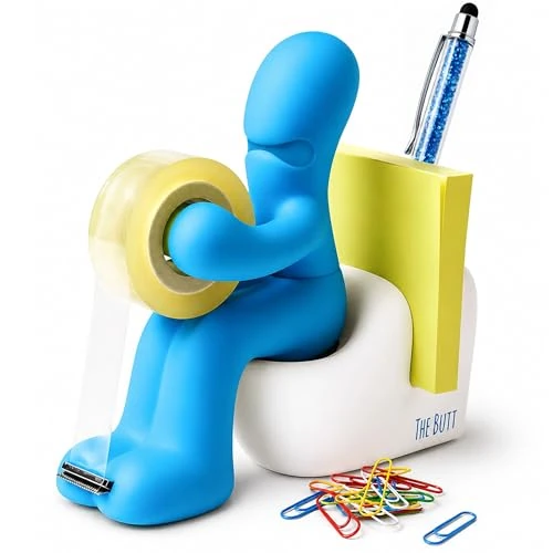 Tijdelijke aanbieding: The Butt station voor kantoorbenodigdheden, plakfolieroller, schattige en grappige bureau-accessoire voor op kantoor, thuis of op school – originele bureau-organizer tovert u een glimlach van 10.95 € naar 10.95 € (0.00% korting)