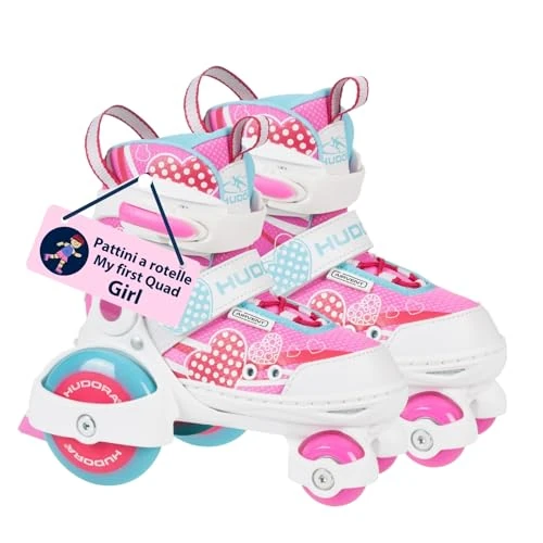 Limited offer: Hudora My First Quad Girl Roller Skates, Size Y13-2 from 39.44 EUR to 27.09 EUR (save 31%)