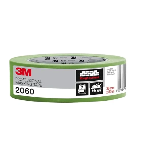 Limited offer: 3M Masking Tape 2060 Rough Surfaces, high tack, UV Stable, Indoors & Outdoors, 36 mm x 50 m from 29.53 EUR to 29.53 EUR (save 0%)