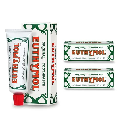 Oferta limitowana: Oryginalna pasta do zębów Euthymol 75 ml x 2, krem do zębów bez fluorku, anty-plaque, antybakteryjna, ochrona próchnic, świeża mięta, codzienna pielęgnacja zębów, czystość zębów i dziąseł z 38.95 zł na 38.95 zł (oszczędź 0.00%)