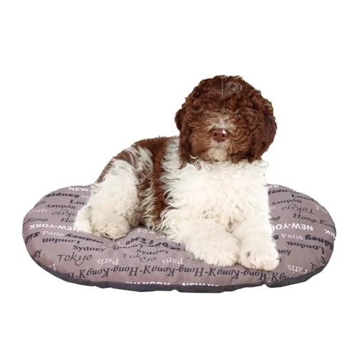Limited-time offer: Ferplast Dog Bed Medium Dog Cushion Washable Pet Mattress in Cotton with Soft Padding, 78 x 50 m. Brown from 25.90 £ to 25.90 £ (save 0.00%)